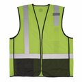 Ergodyne GloWear 8210Z Hi-Vis Class 2 Mesh Vest, 4X-Large to 5X-Large, Lime 23019